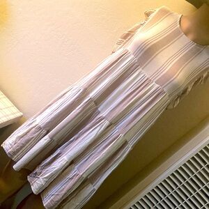 VICI BOOHOO Striped Flowy Dress Shirt (S)